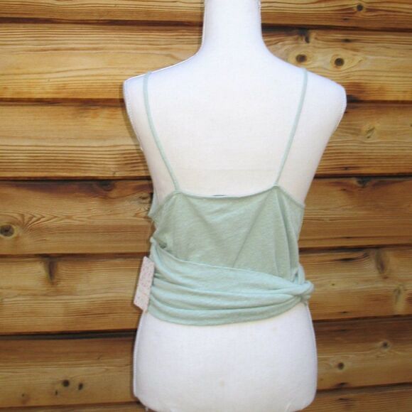 NWT Free People Light Green Wrap Tank Top - Picture 5 of 7